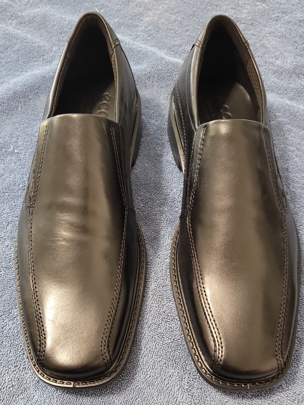 ECCO Men's New Jersey Slip-On Loafer Black Leather U.S Size 8-8.5